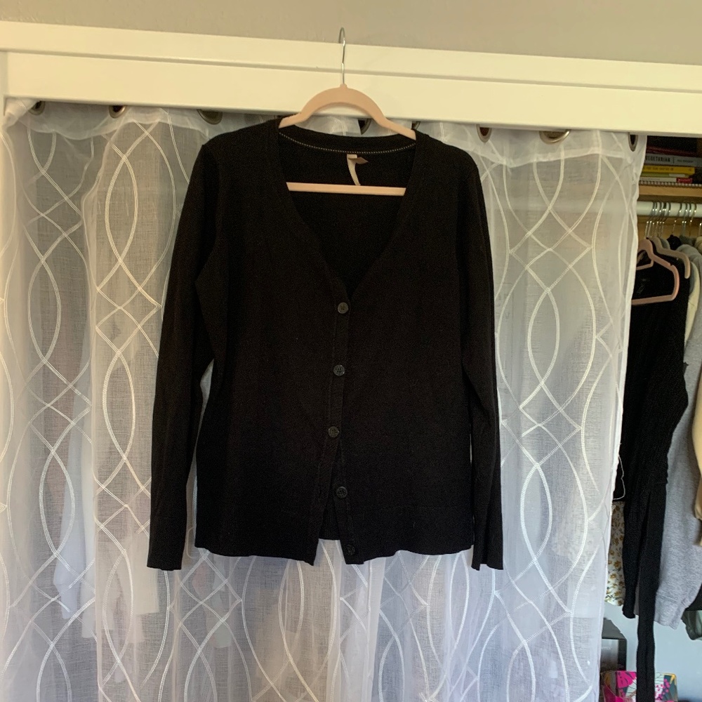 Black cardigan